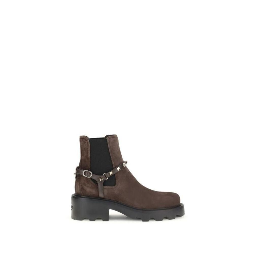 Valentino Garavani Rockstud Ankle Boots Women Brown